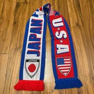 USA vs Japan Scarf Finale 2011 Frankfurt Red Blue Soccer Football Match
